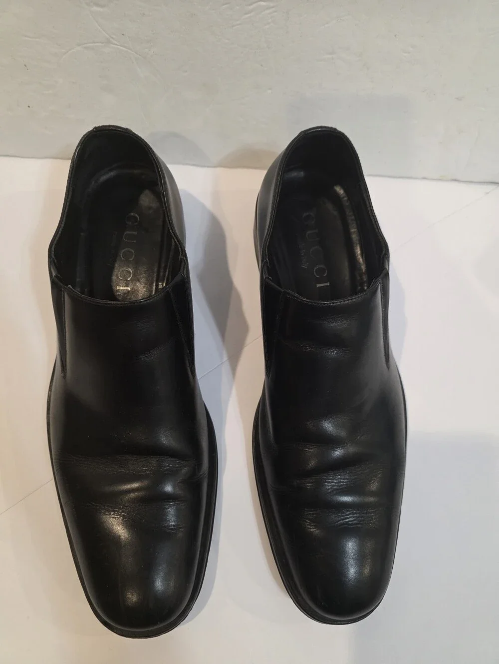 Gucci Men's Black Leather Slip-On Dress Shoes Loafers Size 43 E  US 9.5 Tom Ford
